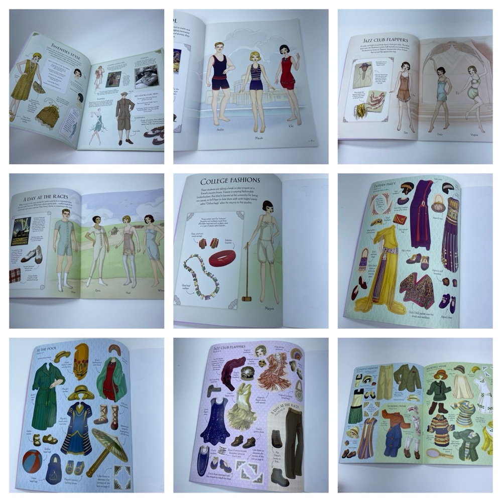 Vintage Paper Dolls Usborne Historical Sticker Paper Dolls 1920's Fashion New - Picture 4 of 16